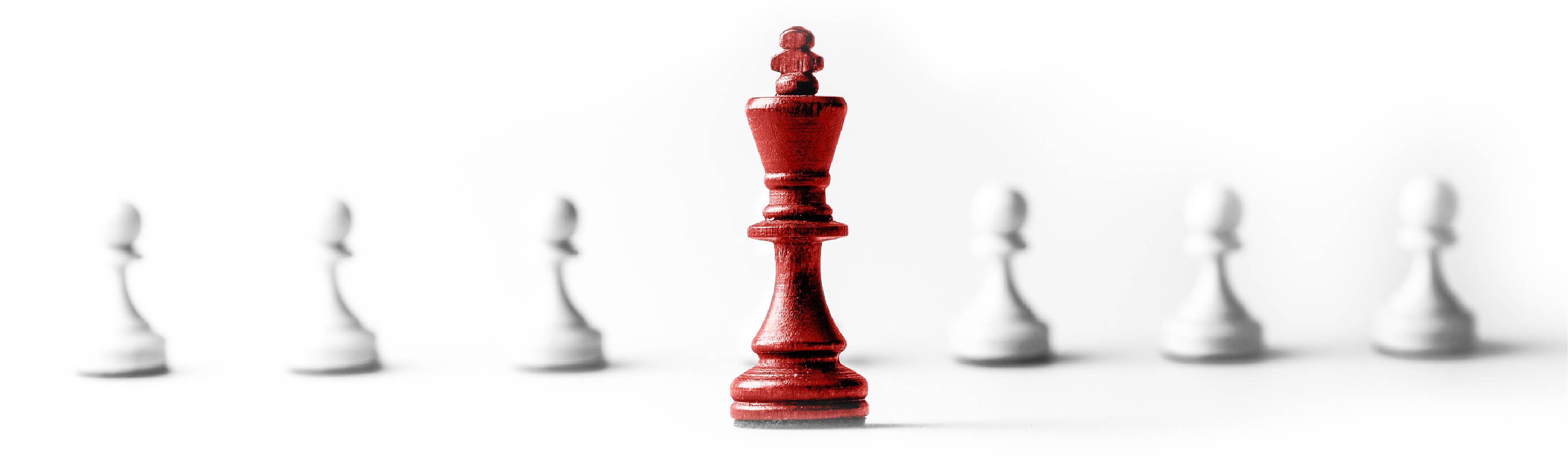 Chess composition representing strategic priority and decision discipline